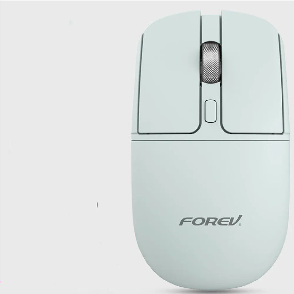 Wireless Bluetooth mouse with wireless charging in grey colour on desk