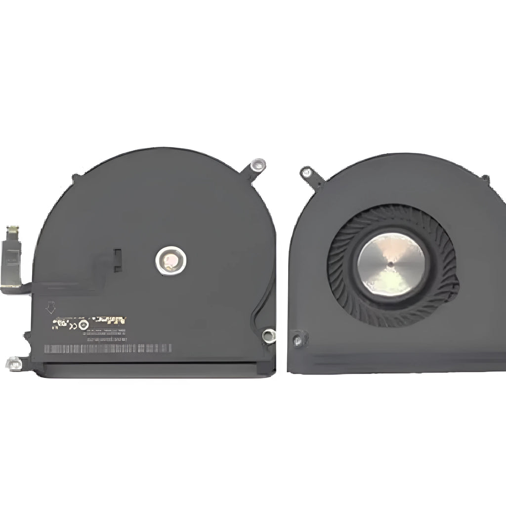 MacBook Pro A1398 cooling fan replacement part with colour-coded variants for different laptop year ranges