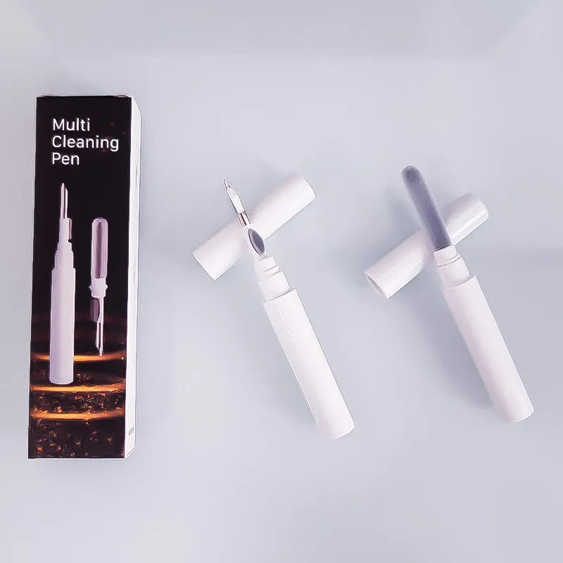 Earphone cleaning pen with ABS plastic body in black colour for dust removal