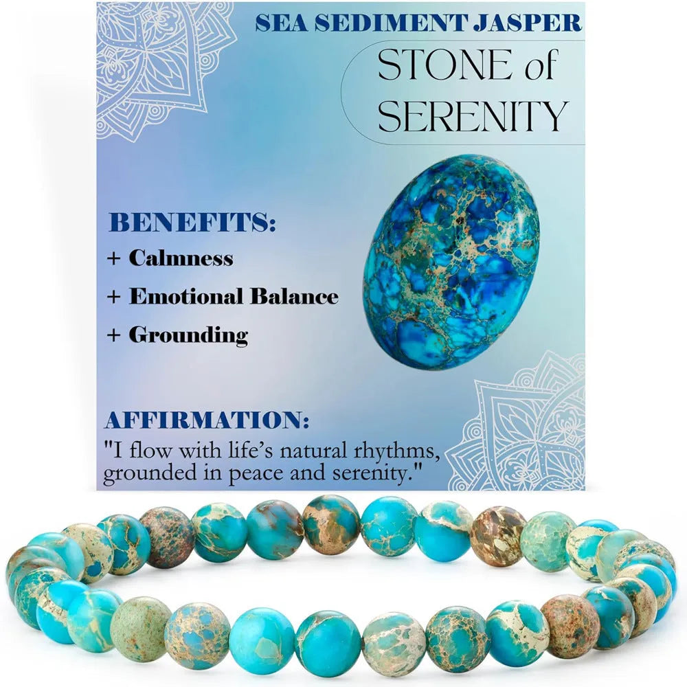 6mm agate stone geometric bead bracelet showing African pine colour on wrist