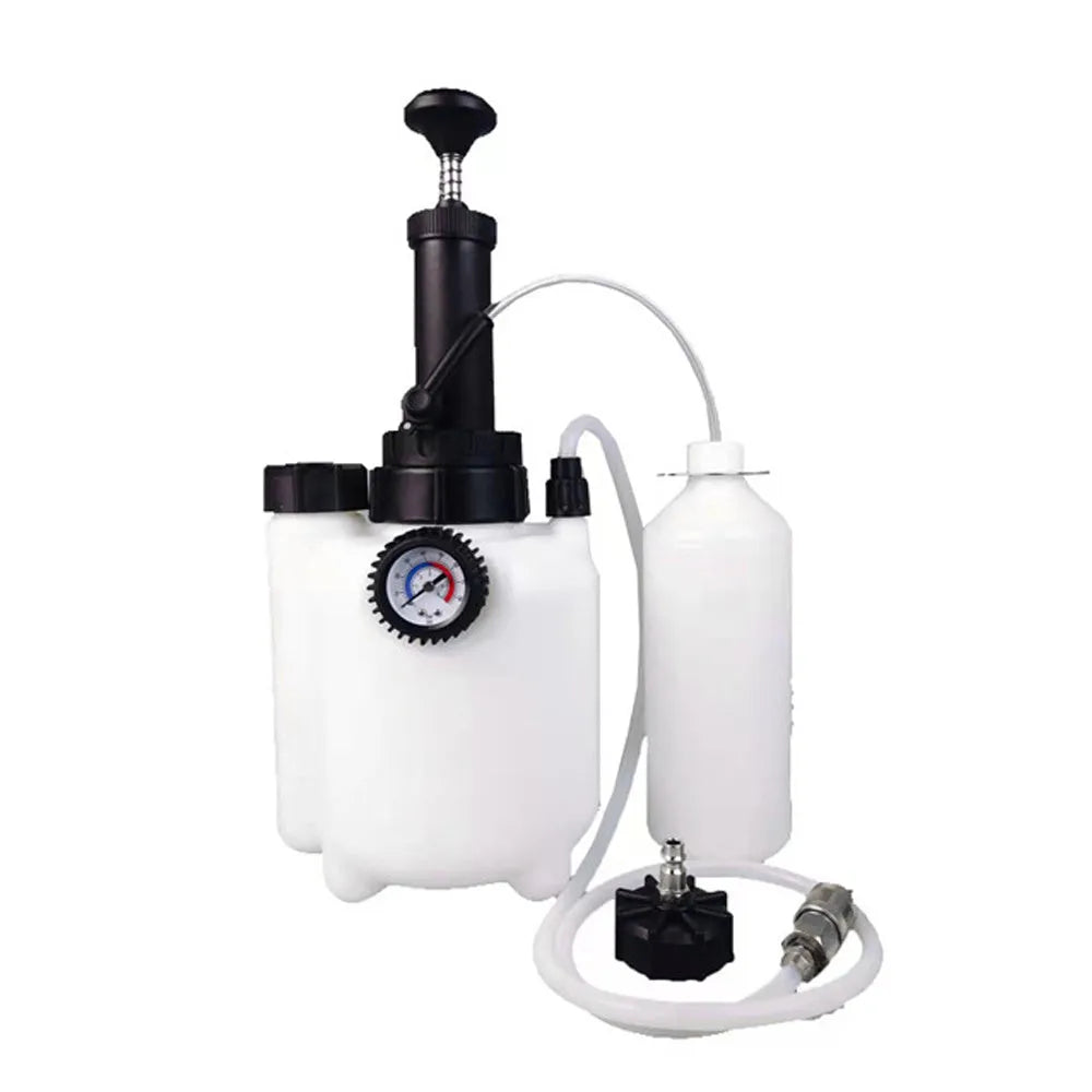 White 3L brake oil tank replacement tool with plastic reservoir and metal components for car maintenance