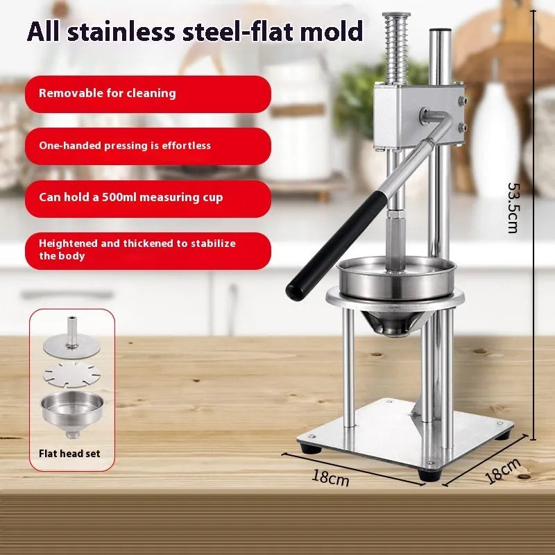 Commercial stainless steel manual orange juice juicer with quick disassembly 480cm nylon construction