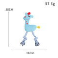 Blue deer-shaped plush dog toy with corn grain texture and squeaker for pets