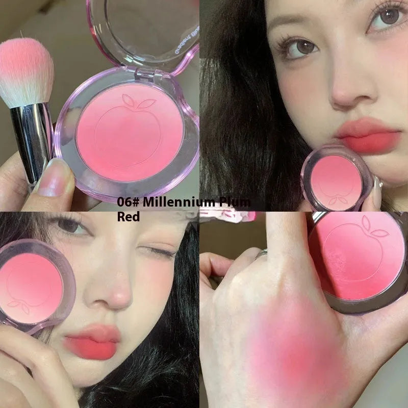 Bubble gradient blush rouge compact in ebony rose tone, 5g net content.