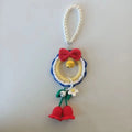 Handmade yarn weaving car hanging decoration in Snow White plush with pendant design