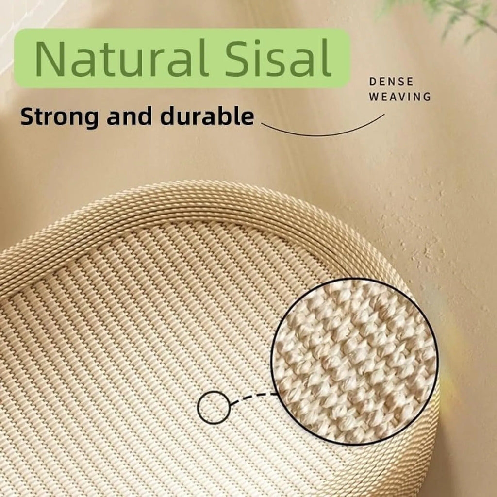 Extra large natural sisal cat scratching board with integrated lounge platform