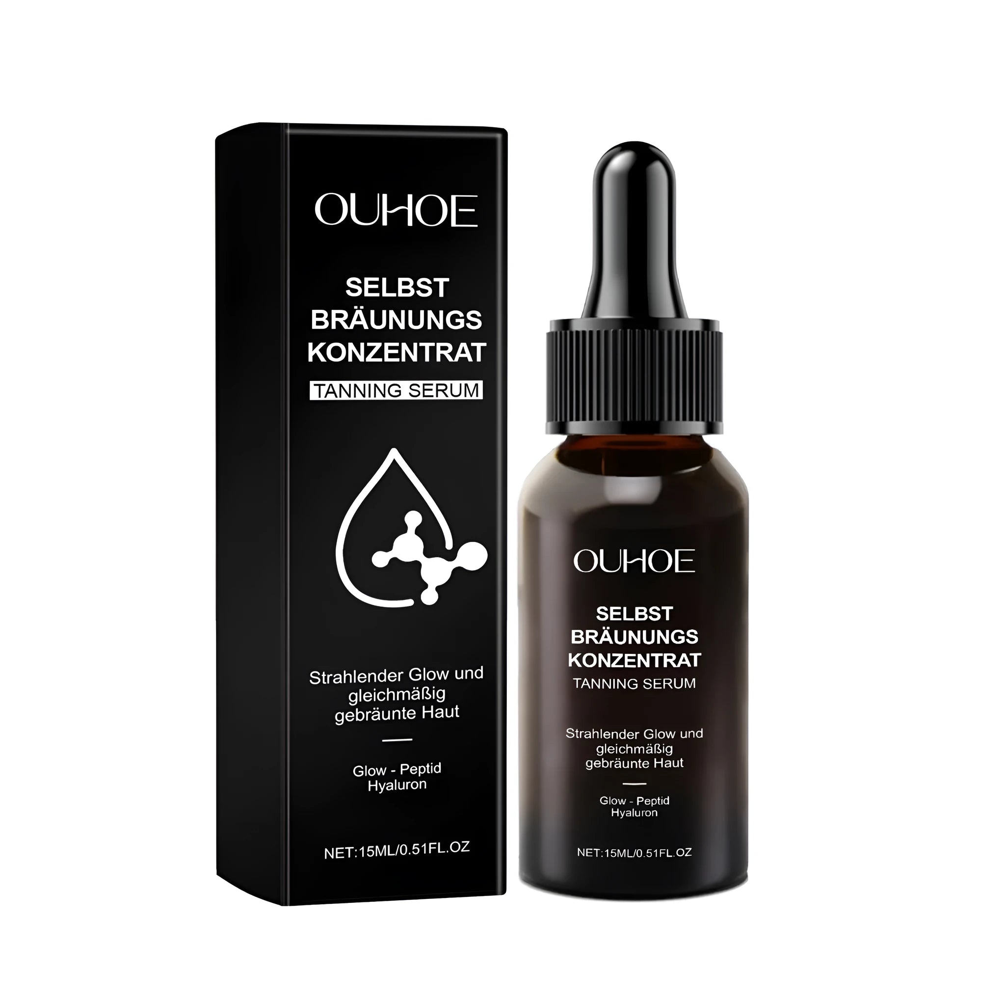 15ml bottle of Meihei Liquor tanning liquid with hyaluronic acid.
