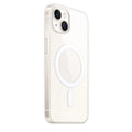 Full transparent magnetic phone case for iPhone, showing clear PC back cover design.