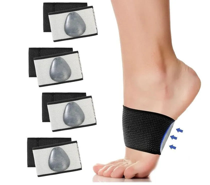 Flat foot bow support elastic foot bandage with heart pad design in ordinary and full heart styles