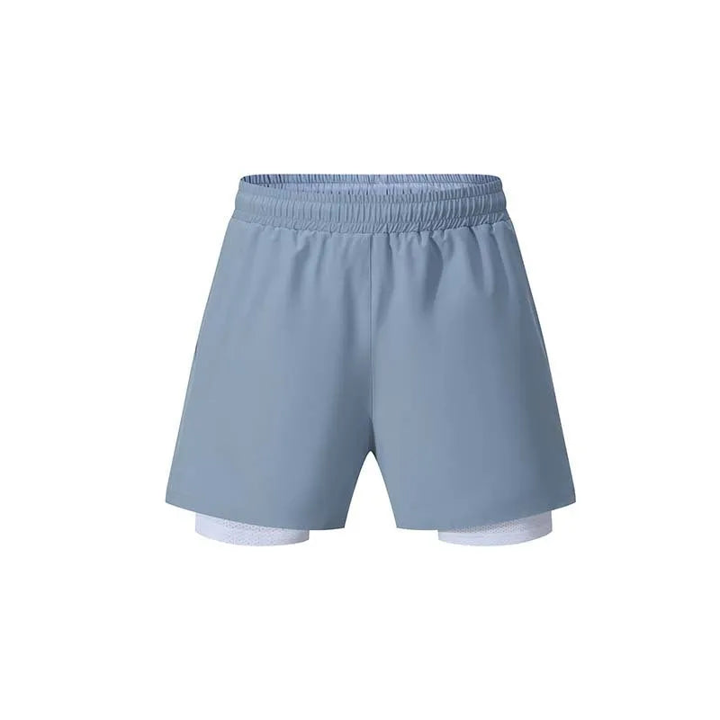Men's black running shorts with quick-dry fabric and integrated support liner for fitness activities