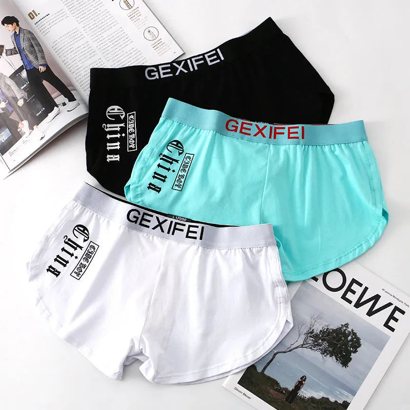 Men's loose cotton boxer shorts in black colour showing mid waist design and knitted fabric texture
