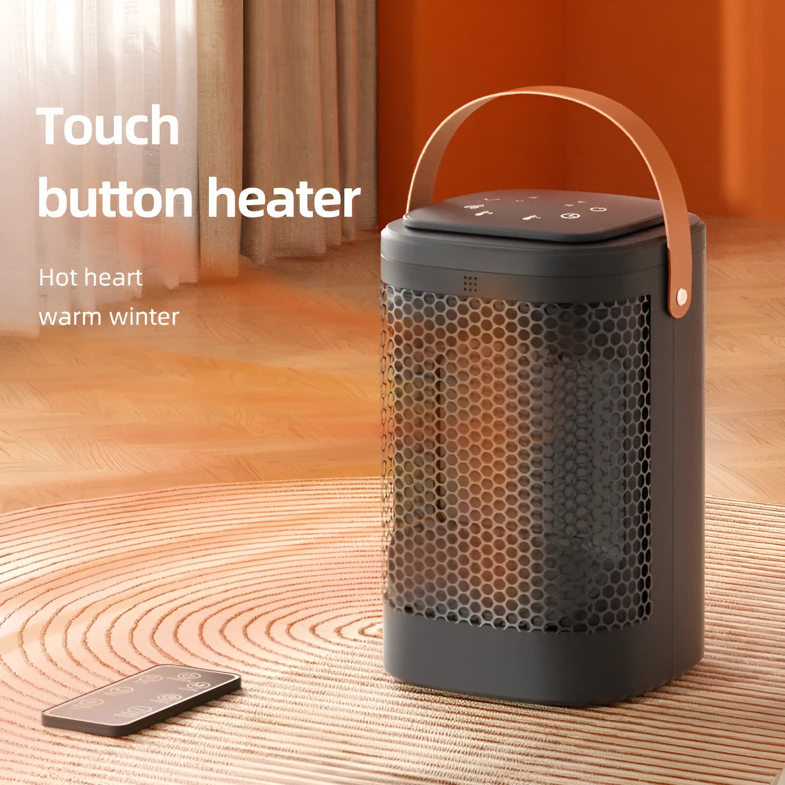 Hot and cold air heating radiator with touch screen controls and remote in 618 electronic model colour