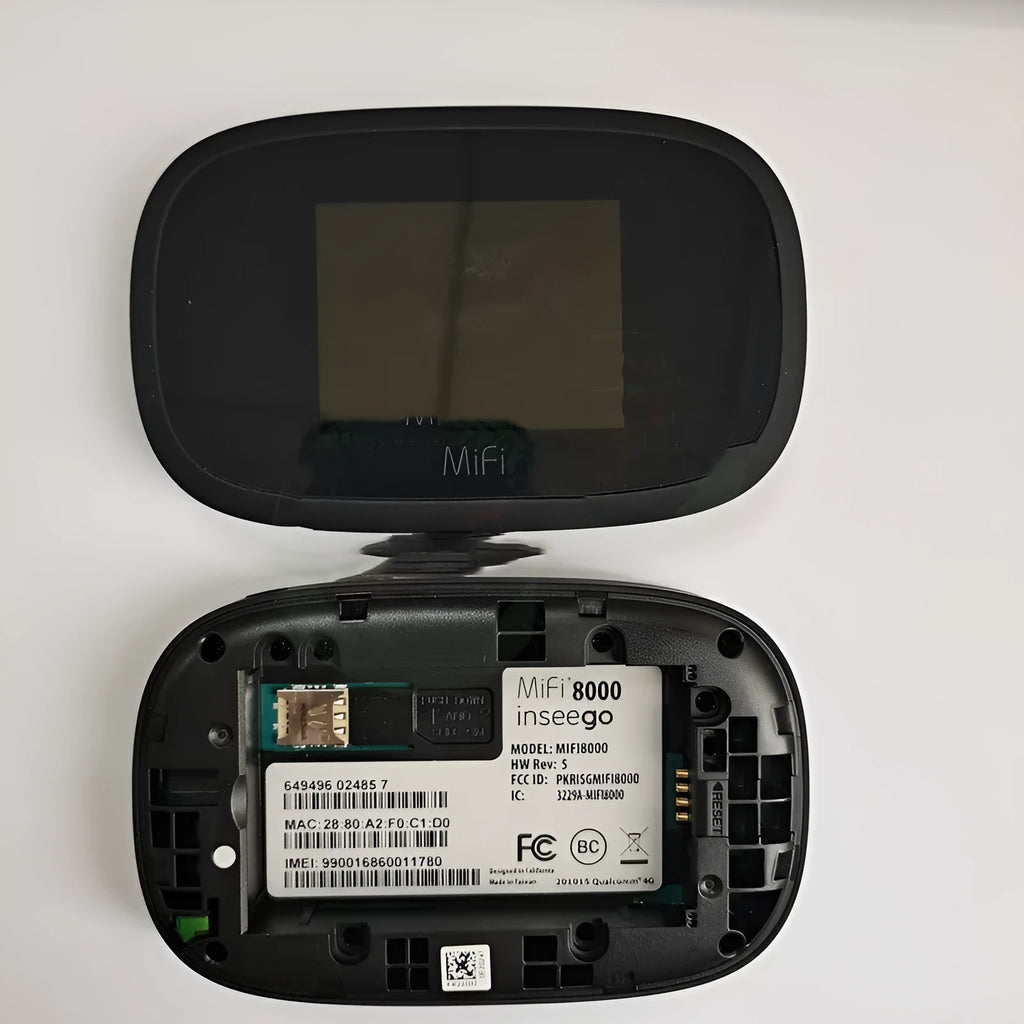 Black Full Network 4G mobile wireless router with compact rectangular design.