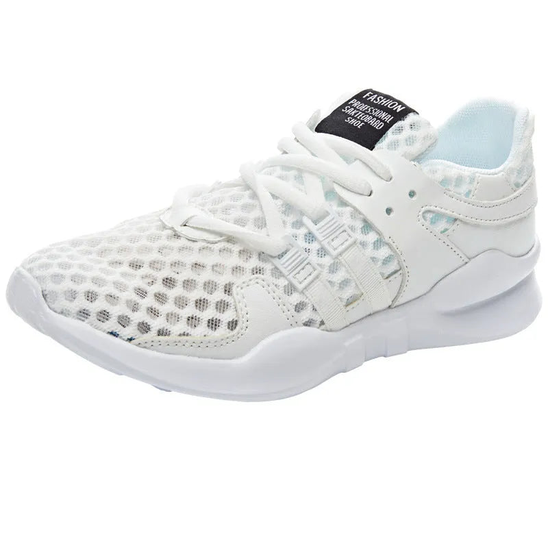 Breathable mesh sneakers with hollow design and EVA sole in casual style