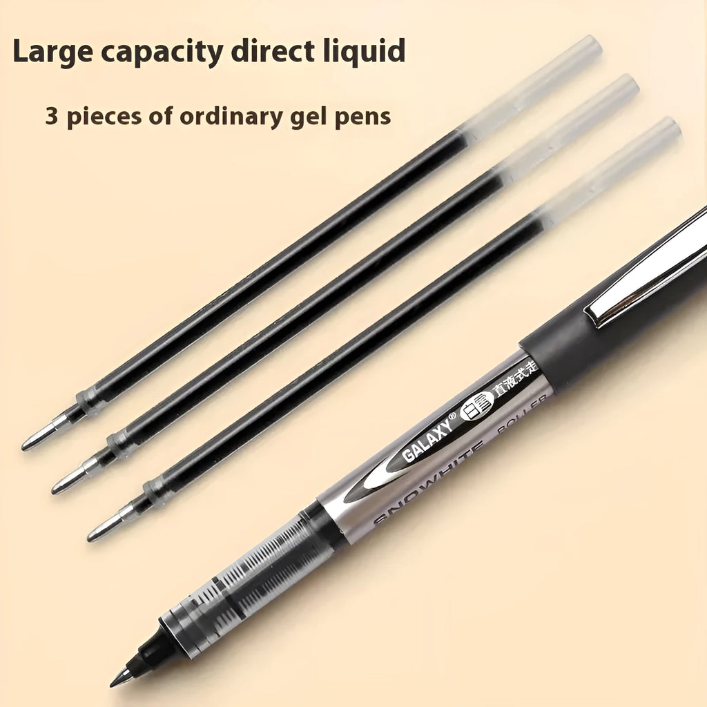 Water-based quick-drying signature pen with 0.5mm fine point in plastic casing, 12-piece box