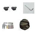 Soft silicone bicycle saddle cushion with waterproof cover, wrench, and tyre patch kit.