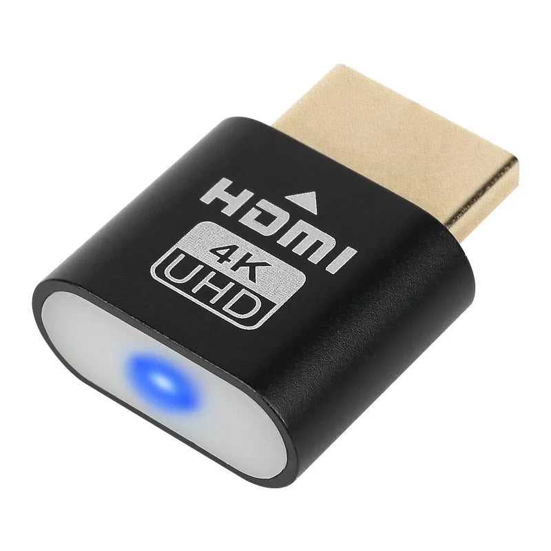 26.5mm HDMI graphics card dummy plug virtual display emulator in multiple metallic finish options