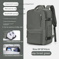 Large nylon waterproof mummy backpack in various colours on a neutral background.