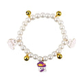 Halloween cat collar with simulated pearl necklace decoration in pumpkin design options