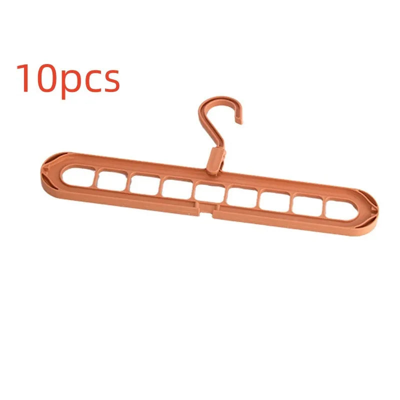 Plastic nine-hole folding hanger for trousers in modern simplicity design