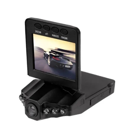 H198 model car dash camera with 2.4-inch screen and infrared lights for night vision recording.