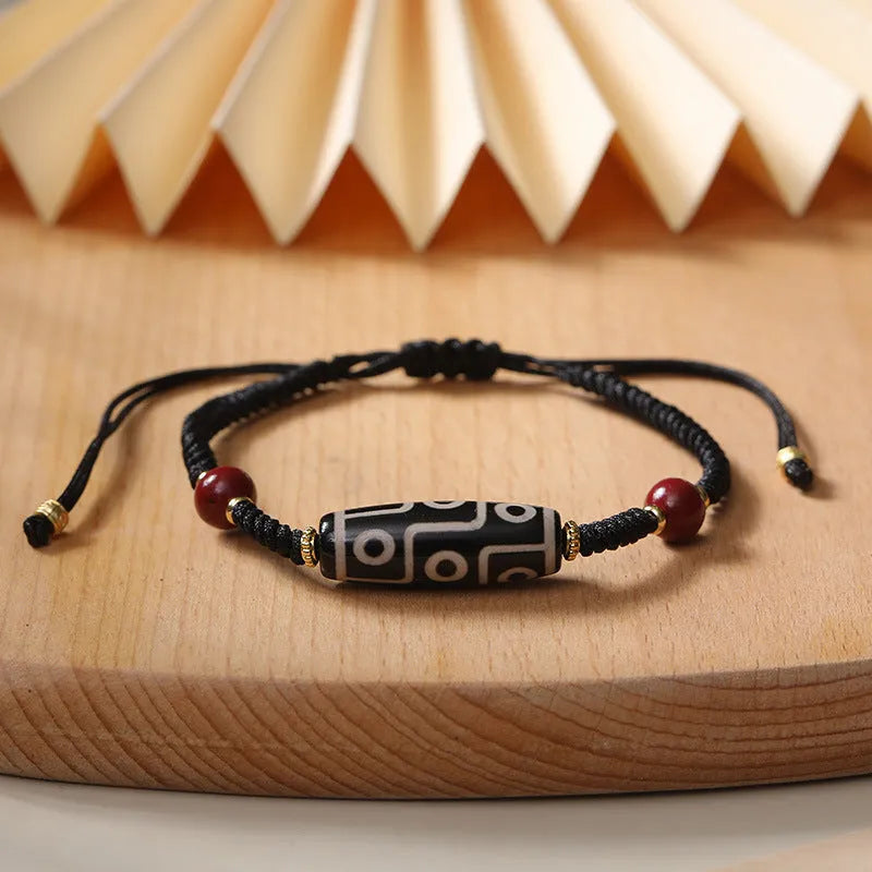 Tibetan agate Dzi bead shrinkable bracelet men's original design with natural stone