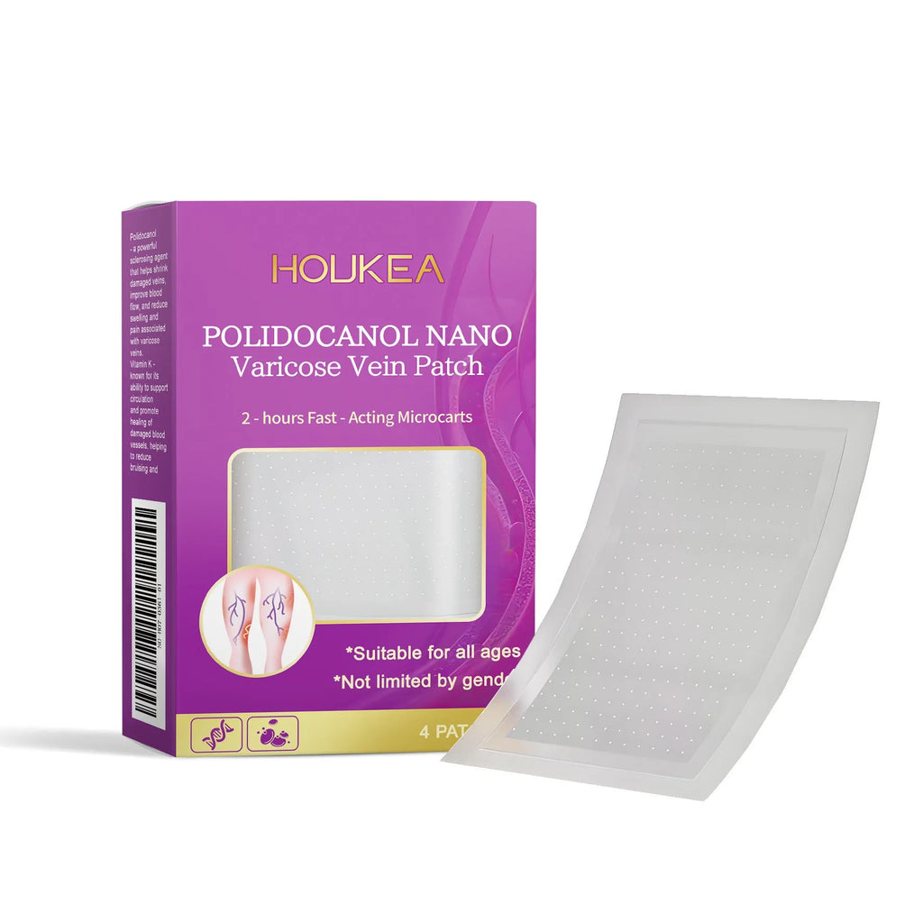 Four micro needle patches with moxa leaf and ginger root extracts in square 50mm format