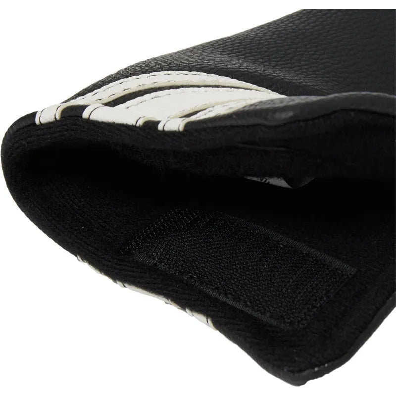 Black PU leather golf club head cover push rod case sleeve.