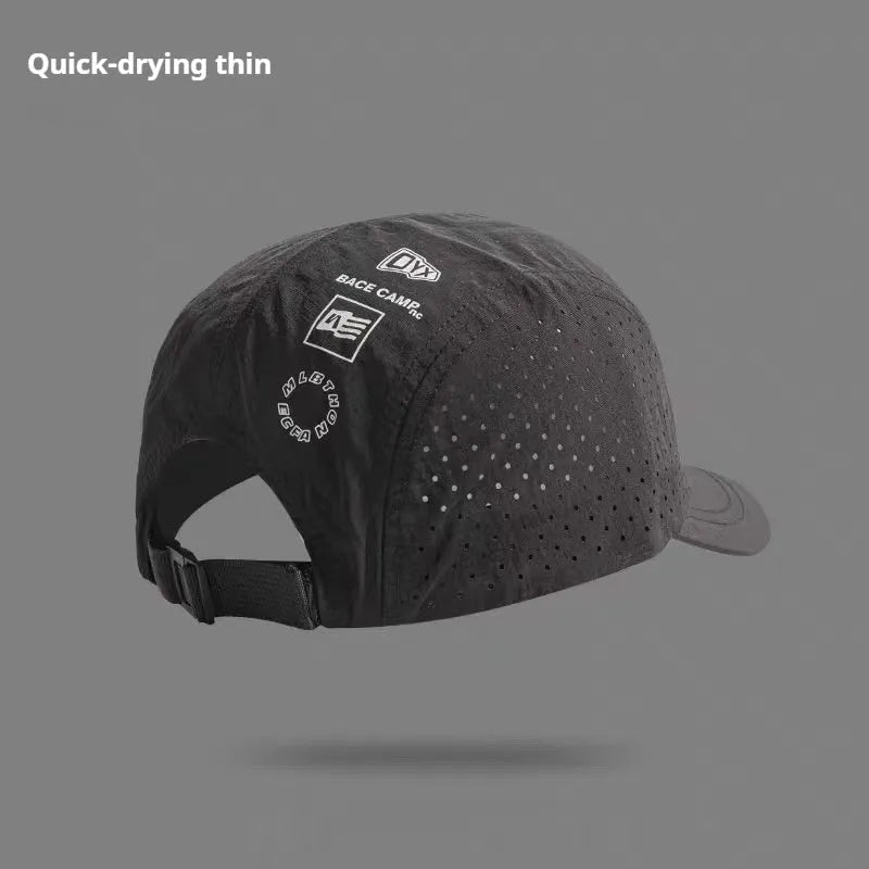 Adjustable dome crown baseball cap in breathable mesh acrylic fabric for summer sun protection