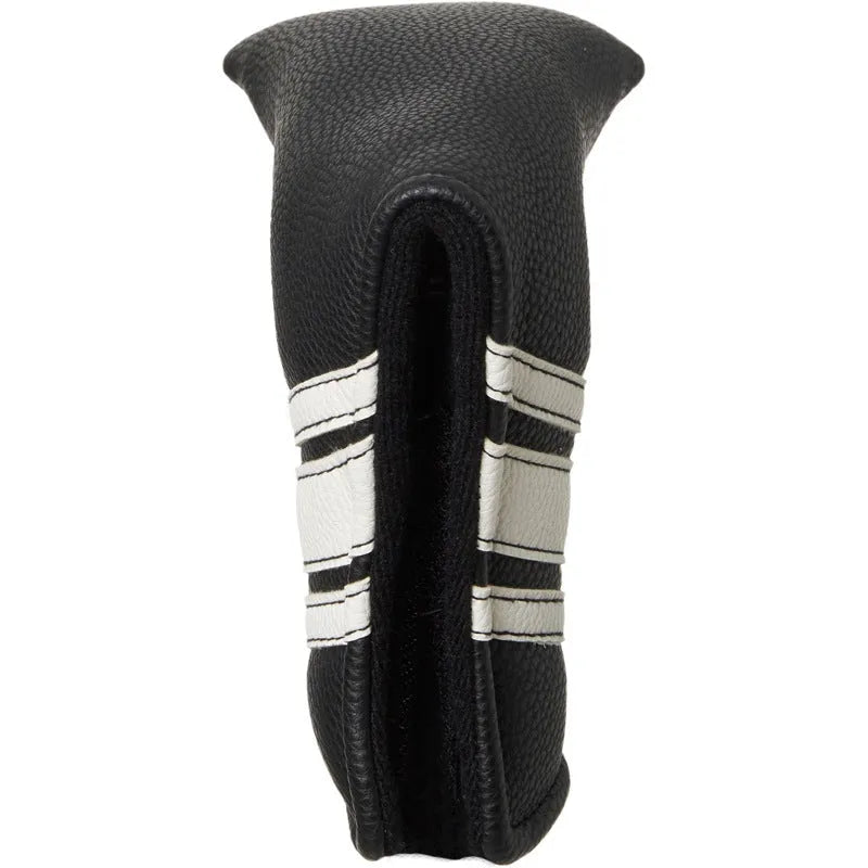 Black PU leather golf club head cover push rod case sleeve.