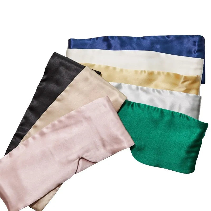 Mulberry silk sleep eye mask for light blocking in one of seven colours.