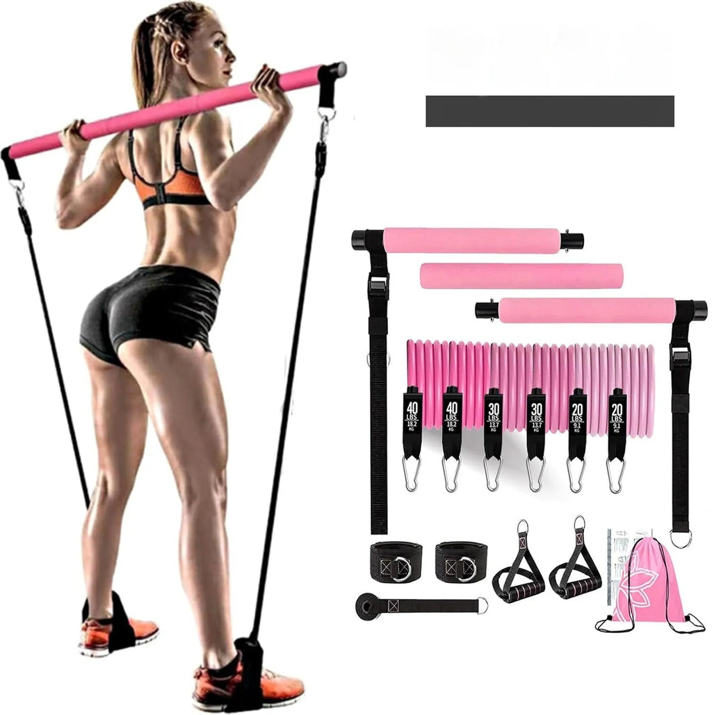180 pound reinforced TPE resistance band pull rope set in black or pink for home fitness training