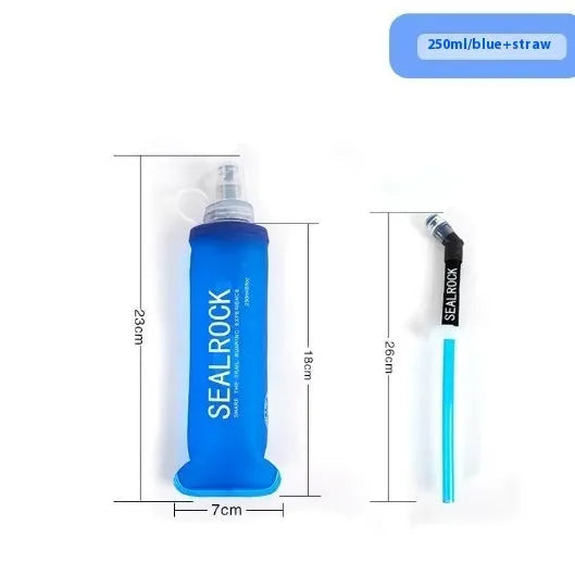 A portable plastic drinking straw with a suction tube for outdoor mountain climbing and biking.