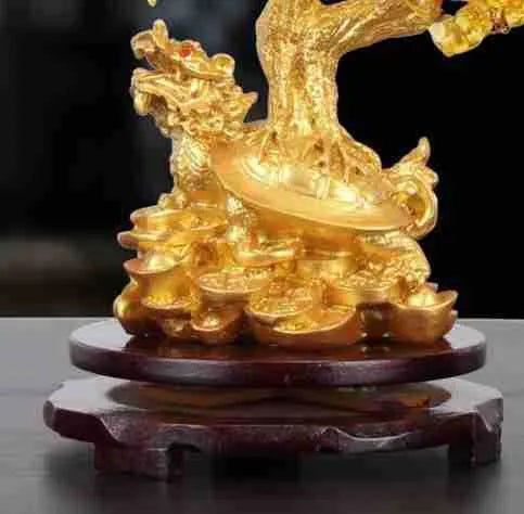 Citrine small water turtle money tree Feng Shui ornament with Chinese style animal modelling