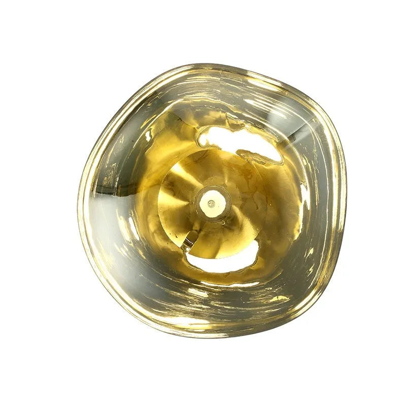 Modern creative staircase bar lava wall lamp with acrylic shade in gold colour warm light