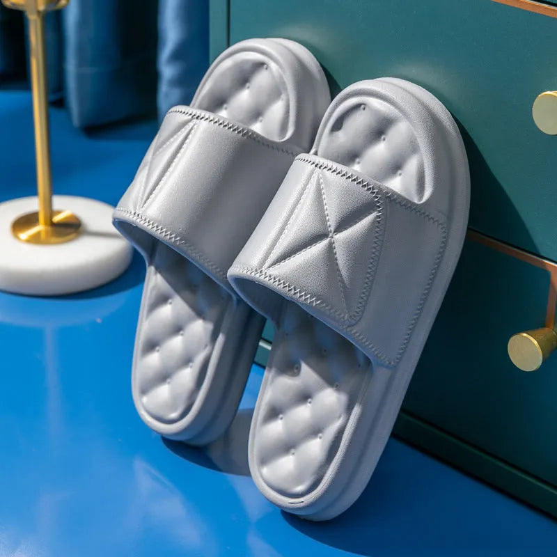 EVA bathroom slippers with thick non-slip sole in various colours