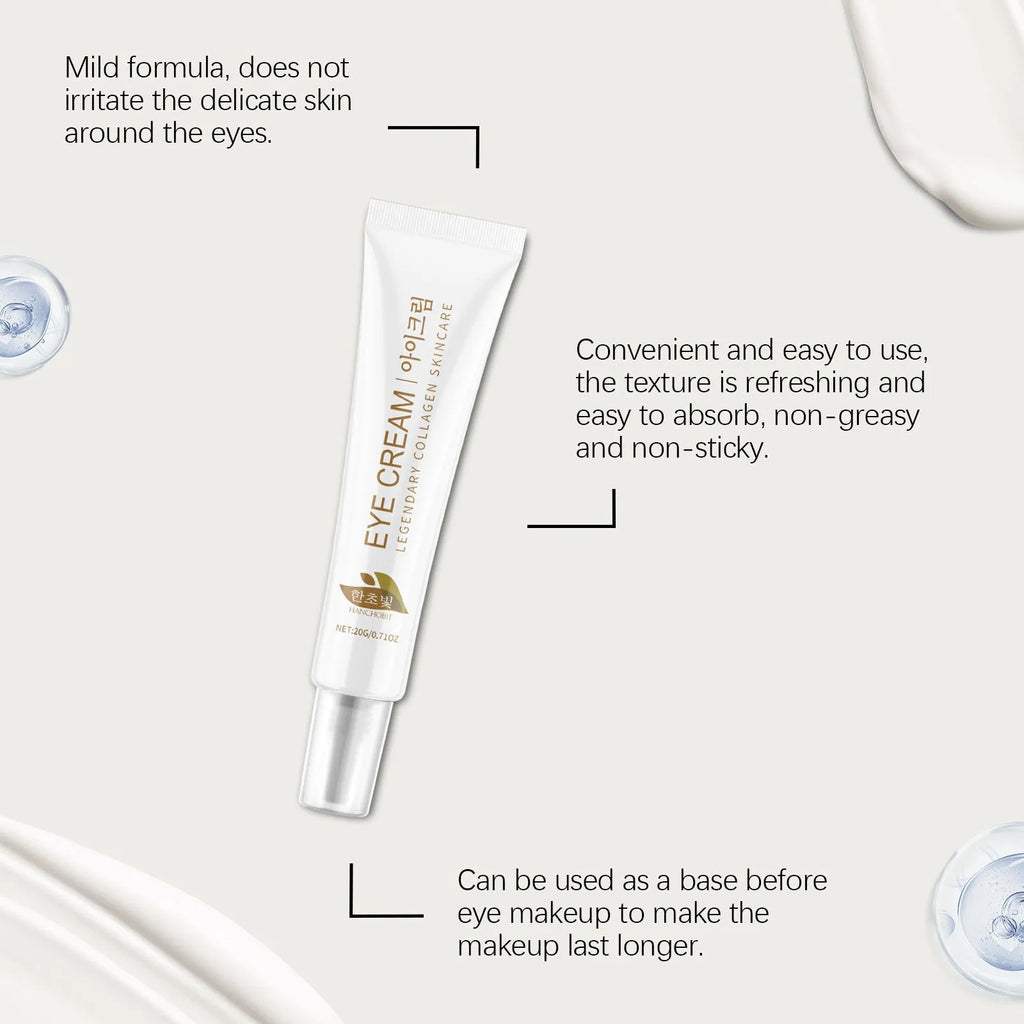 20g jar of collagen eye cream with hyaluronic acid for eye area hydration