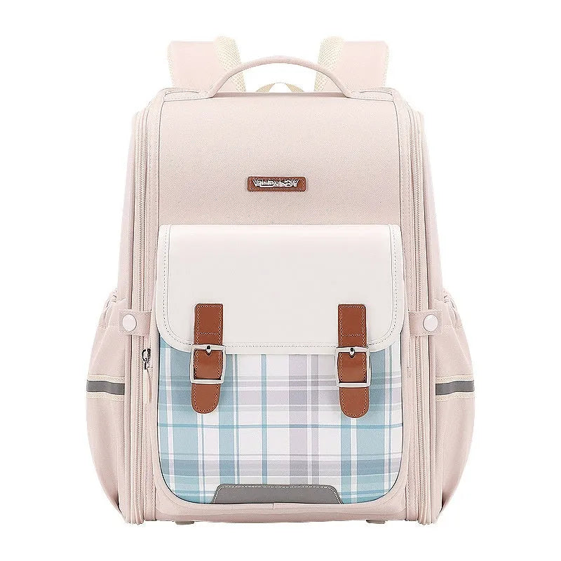 Oxford cloth school backpack for grades 5-6 students in multiple colour and size variations