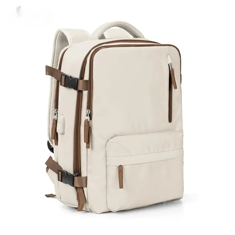 Large nylon waterproof mummy backpack in various colours on a neutral background.