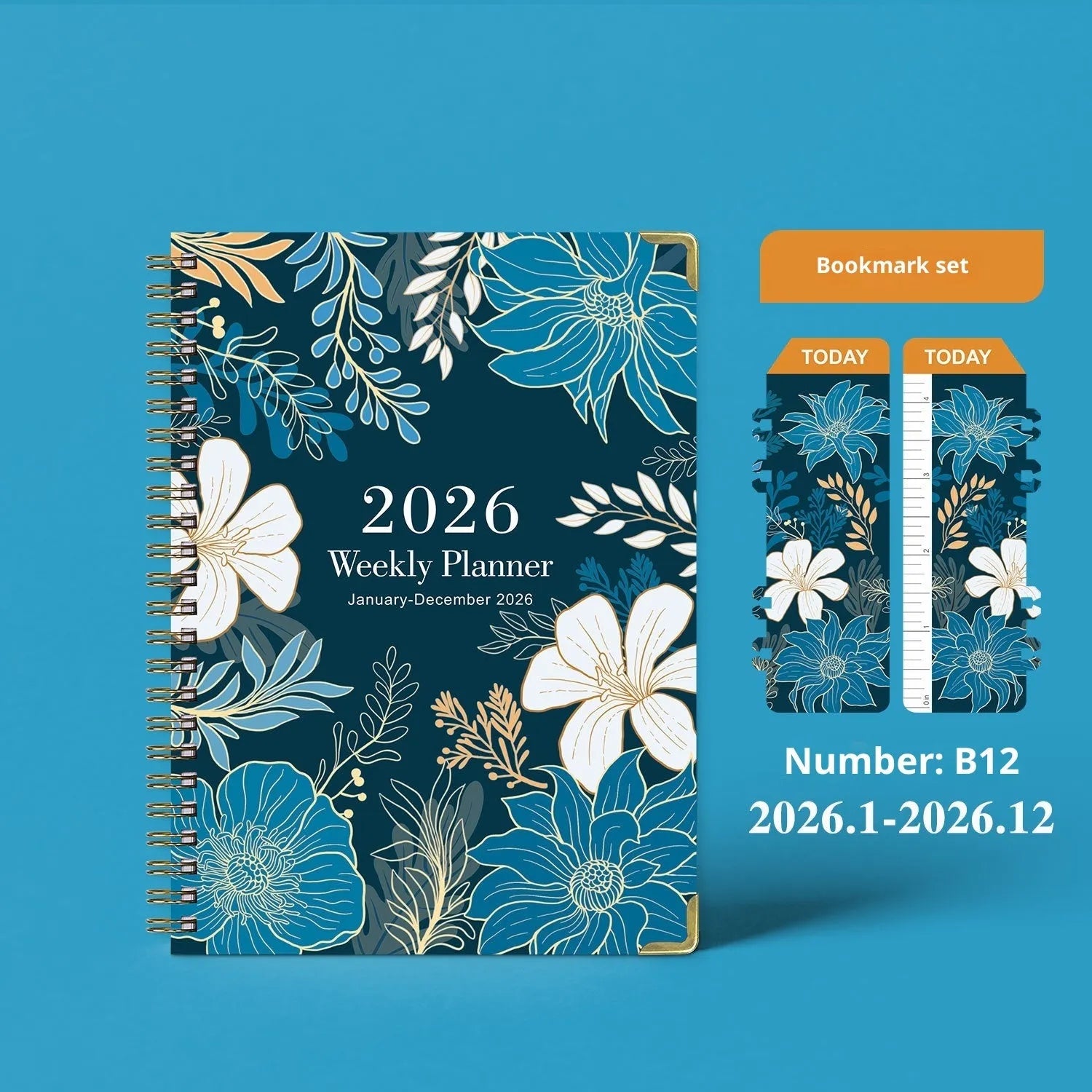 2026 A5 coil diary with paper cover and coil binding, eight colours available