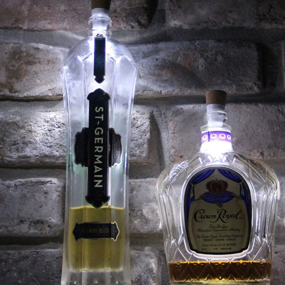 Plastic rechargeable LED luminous bottle cap cork light for decoration.