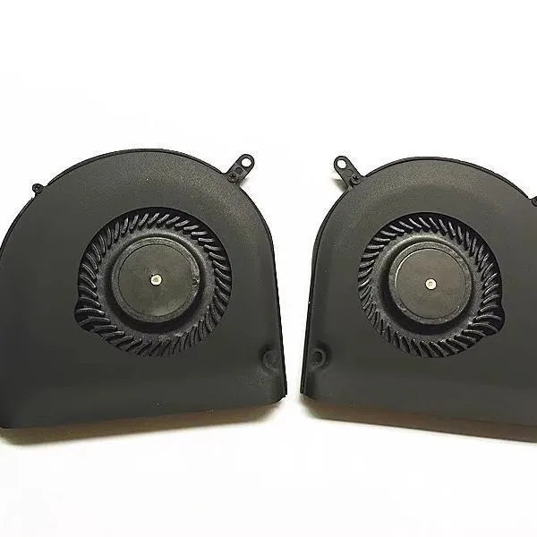 MacBook Pro A1398 cooling fan replacement part with colour-coded variants for different laptop year ranges