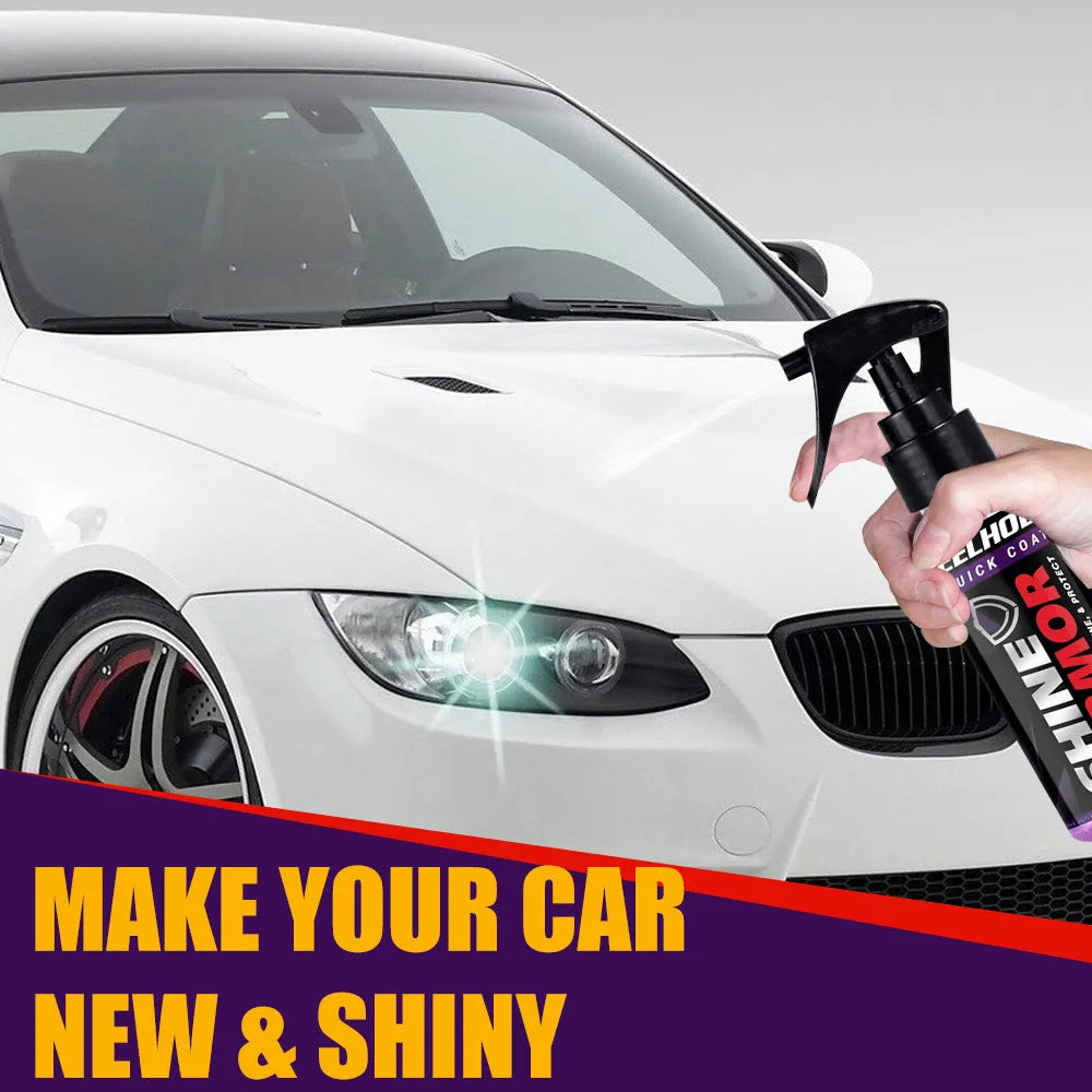 Purple car nano coating spray bottle in 30ml and 100ml sizes for vehicle protection