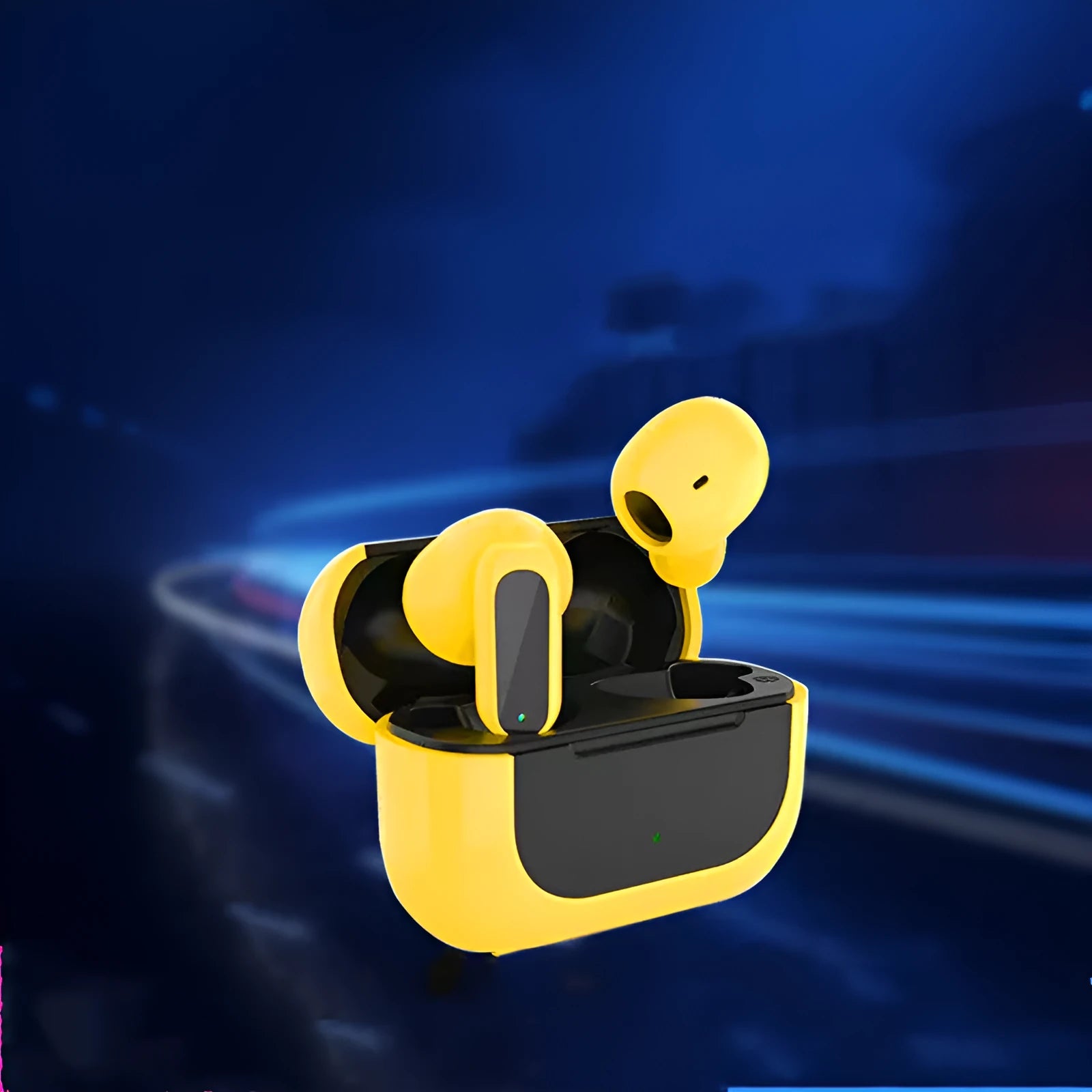 Jerry Cartoon wireless Bluetooth in-ear headphones in black, white, or yellow colour.