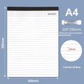 A4 tearable notebook with grid design cover and wireless adhesive binding for meeting minutes
