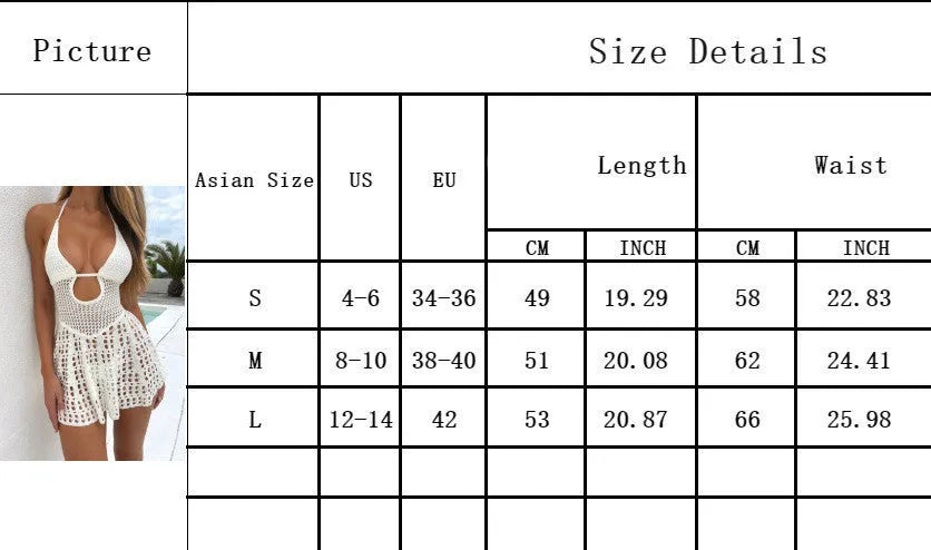 Women's knitted polyester bikini swimsuit in black or white solid colour