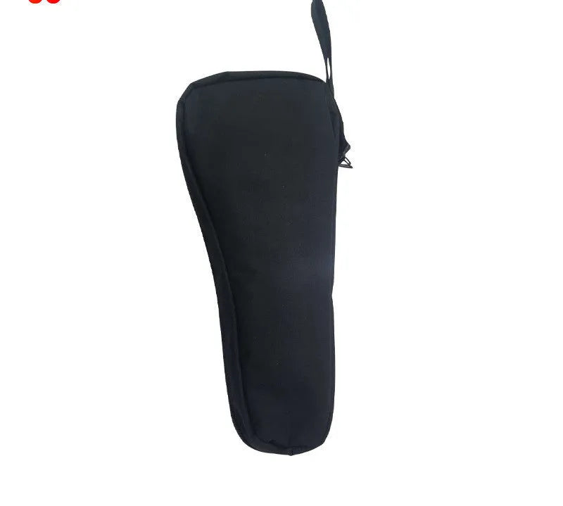 Black cloth zippered storage bag for a mobile phone stabilizer and camera accessories.