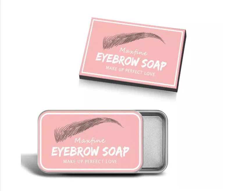 Eyebrow cream kit showing 10g dye ointment and an eyebrow brush for natural brow definition.