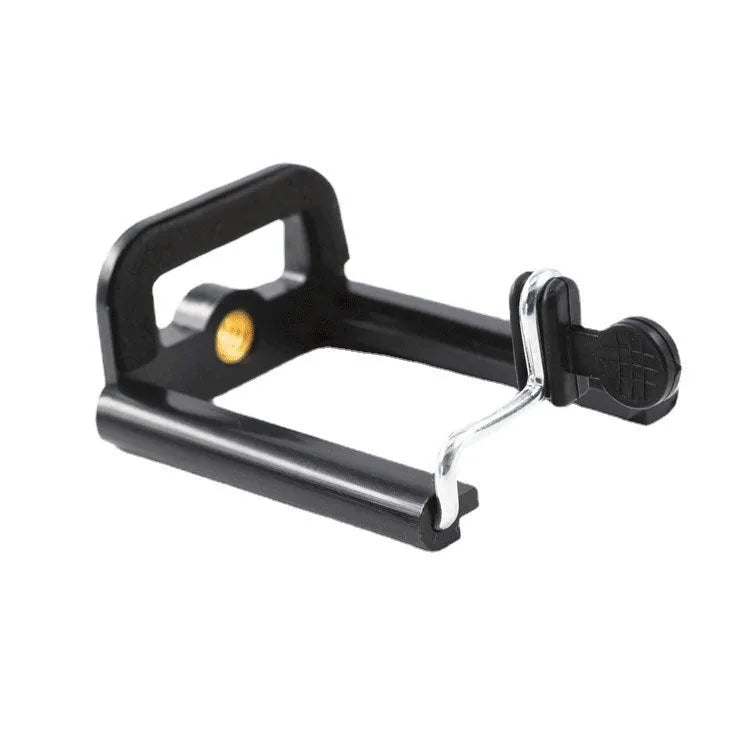 Black plastic U clip mobile phone holder bracket for water hoses