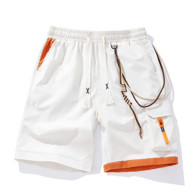Men's bamboo fibre plus size shorts in straight leg cut with high waist elastic design